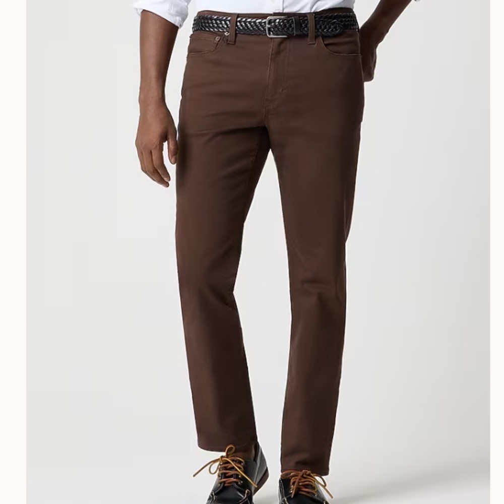 J crew espresso Straight-fit garment-dyed five-pocket pant
